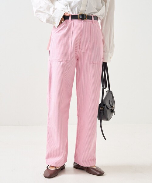 FREAK'S STORE(フリークスストア)の「ぺインター パンツ/ ベイカーパンツ(カーゴパンツ・レディース・ピンク/ブラック/キャメル/オフホワイト/ネイビー/オリーブ/ライトピンク/サックスブルー・MEDIUM/SMALL)」の7枚目の写真