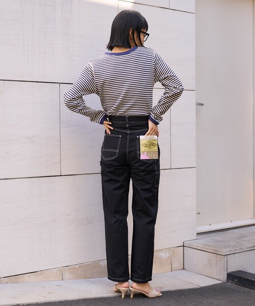 FREAK'S STORE(フリークスストア)の「ぺインター パンツ/ ベイカーパンツ(カーゴパンツ・レディース・ピンク/ブラック/キャメル/オフホワイト/ネイビー/オリーブ/ライトピンク/サックスブルー・MEDIUM/SMALL)」の12枚目の写真