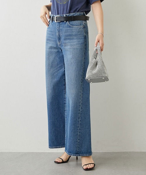 Whim Gazette（ウィムガゼット）の「【THE PAUSE】12オンスワイドデニム（デニムパンツ・レディース・ホワイト/インディゴブルー・26/27/28）」の9枚目の写真
