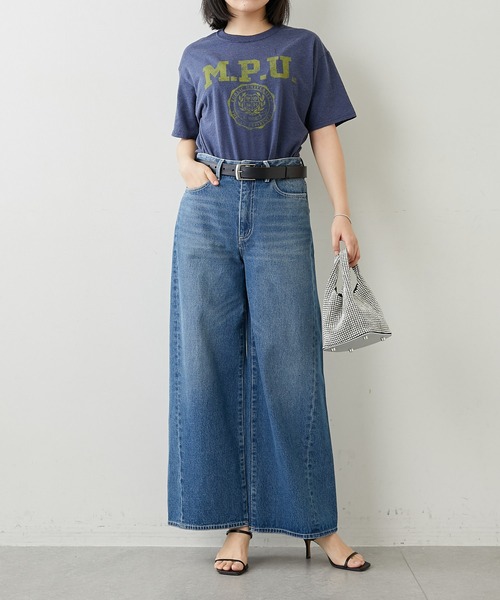 Whim Gazette（ウィムガゼット）の「【THE PAUSE】12オンスワイドデニム（デニムパンツ・レディース・ホワイト/インディゴブルー・26/27/28）」の5枚目の写真