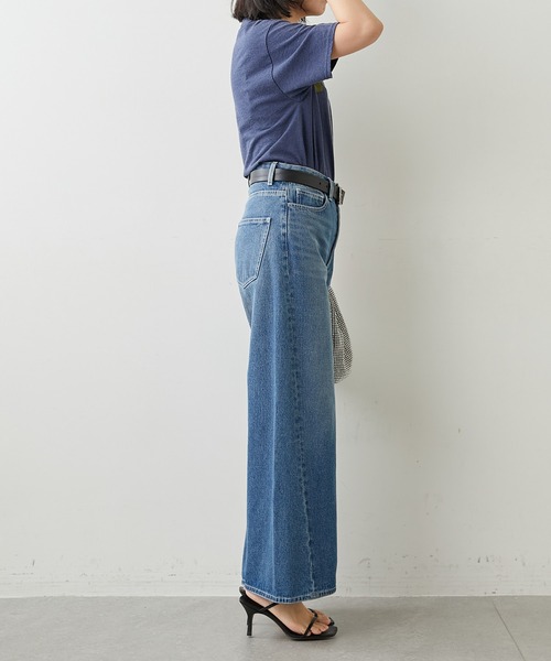 Whim Gazette（ウィムガゼット）の「【THE PAUSE】12オンスワイドデニム（デニムパンツ・レディース・ホワイト/インディゴブルー・26/27/28）」の10枚目の写真