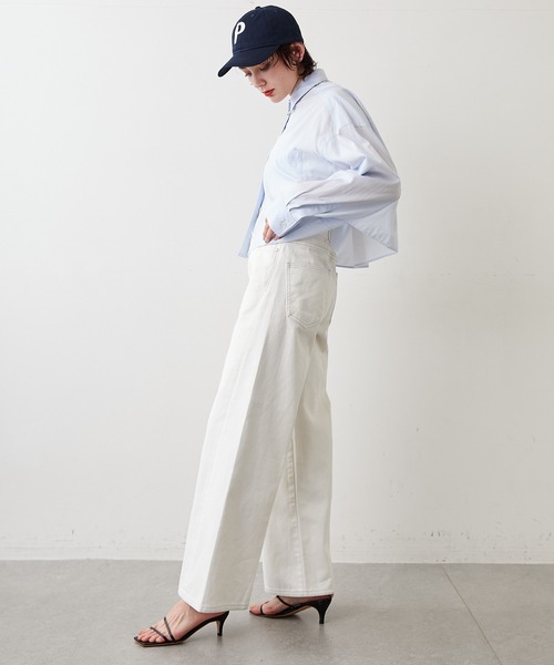 Whim Gazette（ウィムガゼット）の「【THE PAUSE】12オンスワイドデニム（デニムパンツ・レディース・ホワイト/インディゴブルー・26/27/28）」の22枚目の写真