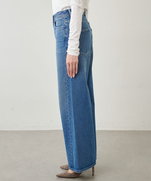 Whim Gazette（ウィムガゼット）の「【THE PAUSE】12オンスワイドデニム（デニムパンツ・レディース・ホワイト/インディゴブルー・26/27/28）」の12枚目の写真