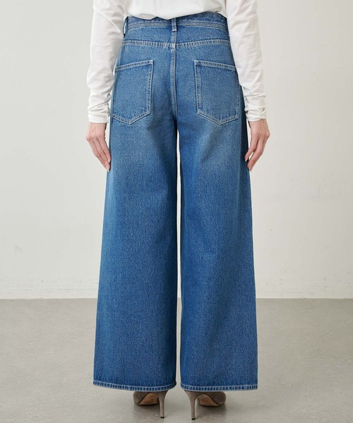 Whim Gazette（ウィムガゼット）の「【THE PAUSE】12オンスワイドデニム（デニムパンツ・レディース・ホワイト/インディゴブルー・26/27/28）」の7枚目の写真