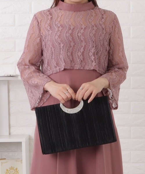Lace Ladies(レースレディース)の「3wayメタルハンドルサテンプリーツスクエアバッグ(クラッチバッグ・レディース・ブラック/オリーブ/シルバー/ベージュ・FREE)」の17枚目の写真