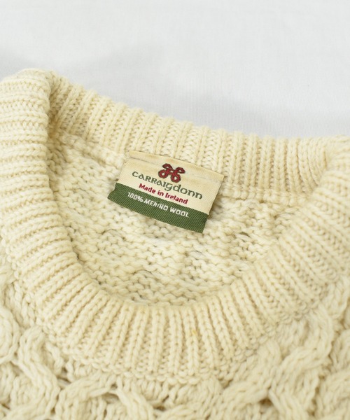 CARRAIG DONN（キャレイグドン）の「【ヴィンテージ古着】CARRAIG DONN / キャレイグ ドン アランニットセーター アイルランド製（ニット/セーター・メンズ・ナチュラル・X-SMALL）」の8枚目の写真