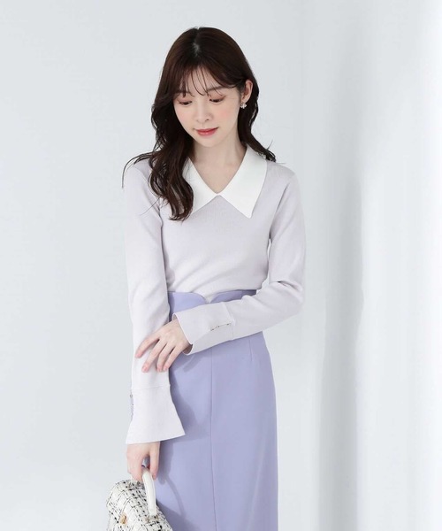 PROPORTION BODY DRESSING（プロポーションボディドレッシング）の「クラシカルカラーニット / 1213170303（ニット/セーター・レディース・グレー/ブラック/オフホワイト・MEDIUM/SMALL）」の3枚目の写真