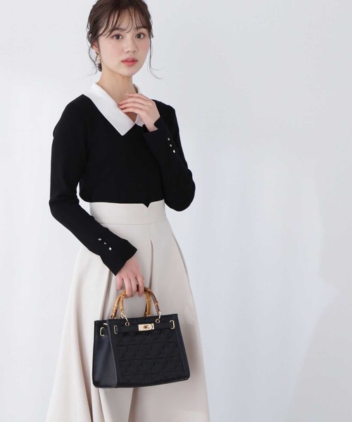 PROPORTION BODY DRESSING（プロポーションボディドレッシング）の「クラシカルカラーニット / 1213170303（ニット/セーター・レディース・グレー/ブラック/オフホワイト・MEDIUM/SMALL）」の7枚目の写真