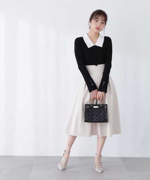 PROPORTION BODY DRESSING（プロポーションボディドレッシング）の「クラシカルカラーニット / 1213170303（ニット/セーター・レディース・グレー/ブラック/オフホワイト・MEDIUM/SMALL）」の19枚目の写真