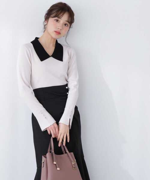 PROPORTION BODY DRESSING（プロポーションボディドレッシング）の「クラシカルカラーニット / 1213170303（ニット/セーター・レディース・グレー/ブラック/オフホワイト・MEDIUM/SMALL）」の11枚目の写真