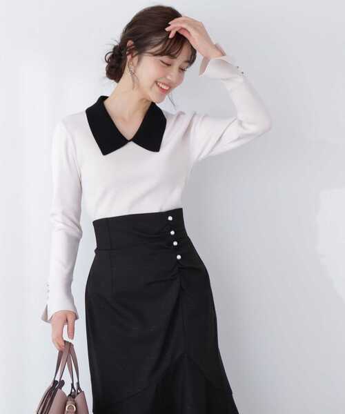 PROPORTION BODY DRESSING（プロポーションボディドレッシング）の「クラシカルカラーニット / 1213170303（ニット/セーター・レディース・グレー/ブラック/オフホワイト・MEDIUM/SMALL）」の9枚目の写真