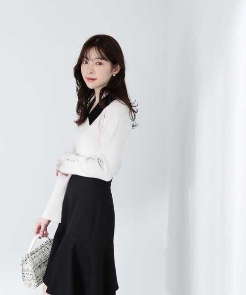 PROPORTION BODY DRESSING（プロポーションボディドレッシング）の「クラシカルカラーニット / 1213170303（ニット/セーター・レディース・グレー/ブラック/オフホワイト・MEDIUM/SMALL）」の21枚目の写真