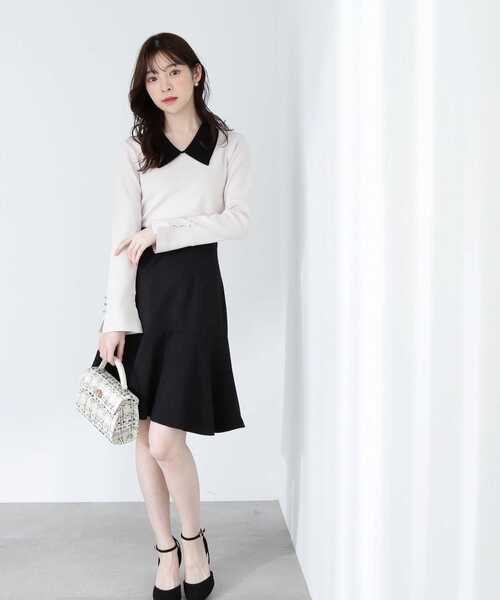 PROPORTION BODY DRESSING（プロポーションボディドレッシング）の「クラシカルカラーニット / 1213170303（ニット/セーター・レディース・グレー/ブラック/オフホワイト・MEDIUM/SMALL）」の6枚目の写真