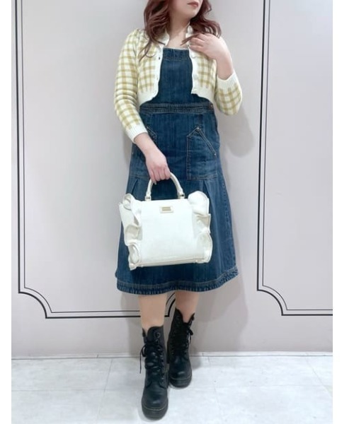 SAMANTHAVEGA（サマンサベガ）の「デニムフリルハンドバッグ（大）（ハンドバッグ・レディース・オフホワイト/ライトブルー・FREE）」の10枚目の写真