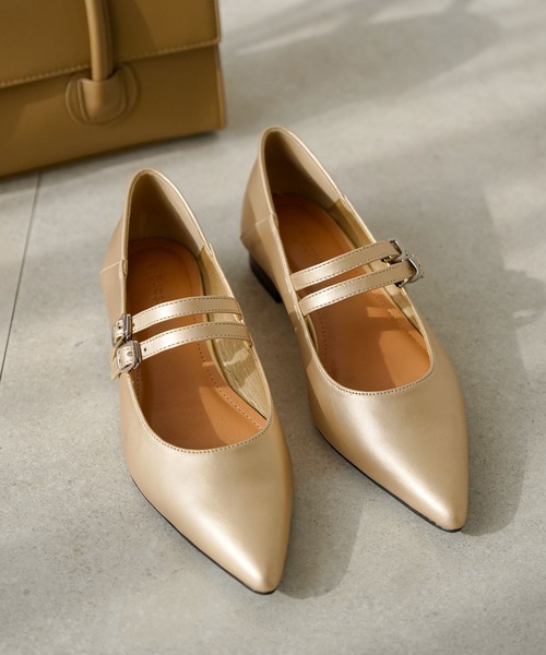 rectangle（レクタングル）の「ダブルストラップパンプス（パンプス・レディース・アイボリー/ブラック/ゴールド・SMALL/MEDIUM/LARGE）」の7枚目の写真