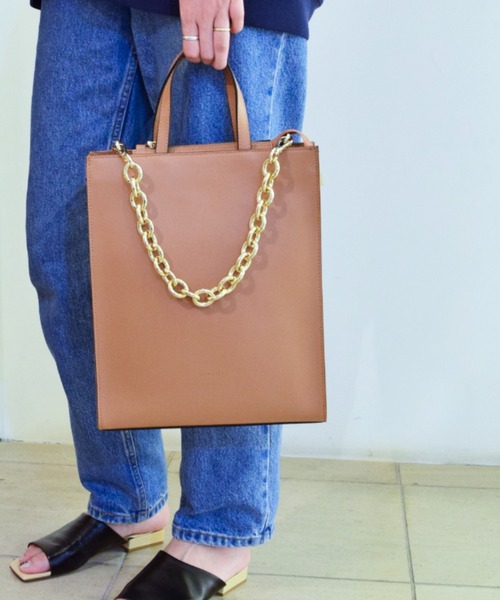 RIPANI(リパーニ)の「【RIPANI】チェーンストラップレザーバッグ(Q36317)(ハンドバッグ・レディース・ブラック/グリーン/ブラウン・ALL)」の3枚目の写真