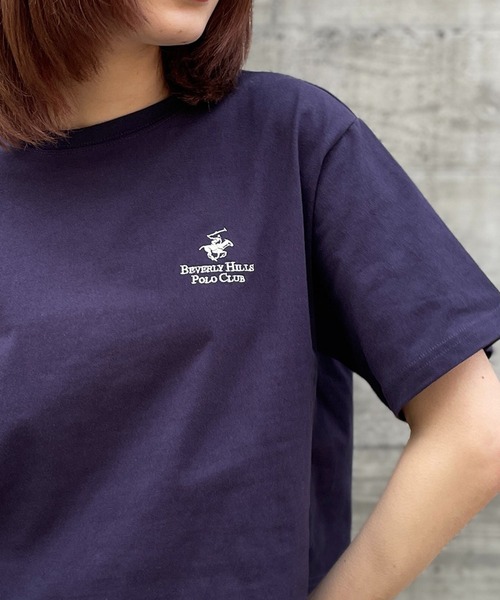 BEVERLY HILLS POLO CLUB(ビバリーヒルズポロクラブ)の「【BEVERLY HILLS POLO CLUB】リンガークロップドTシャツ 短丈 32877749/32877750(Tシャツ/カットソー・レディース・ブラック/ホワイト/ピンク/グレー/ブラック系その他2/ホワイト系その他2・M)」の5枚目の写真