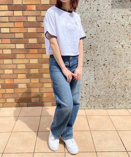 BEVERLY HILLS POLO CLUB(ビバリーヒルズポロクラブ)の「【BEVERLY HILLS POLO CLUB】リンガークロップドTシャツ 短丈 32877749/32877750(Tシャツ/カットソー・レディース・ブラック/ホワイト/ピンク/グレー/ブラック系その他2/ホワイト系その他2・M)」の8枚目の写真