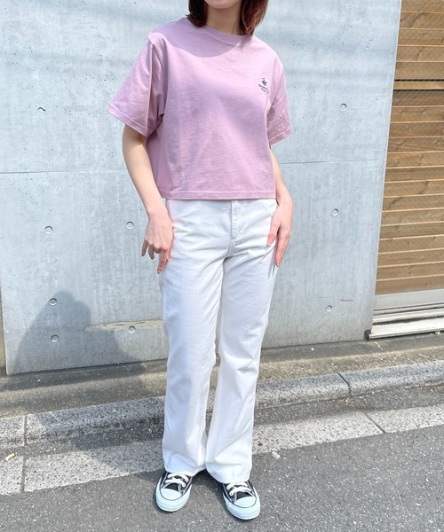 BEVERLY HILLS POLO CLUB(ビバリーヒルズポロクラブ)の「【BEVERLY HILLS POLO CLUB】リンガークロップドTシャツ 短丈 32877749/32877750(Tシャツ/カットソー・レディース・ブラック/ホワイト/ピンク/グレー/ブラック系その他2/ホワイト系その他2・M)」の19枚目の写真