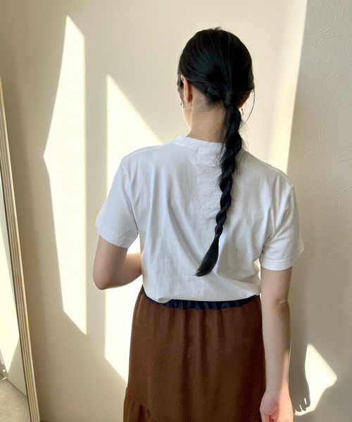 LHELBIE（レルビエ）の「AmitieフロッキーロゴTシャツ（Tシャツ/カットソー・レディース・オフホワイト/チャコールグレー/ホワイト・M）」の20枚目の写真