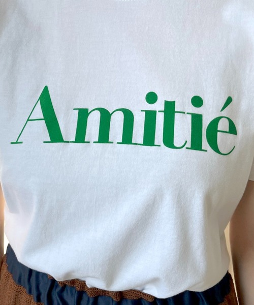 LHELBIE（レルビエ）の「AmitieフロッキーロゴTシャツ（Tシャツ/カットソー・レディース・オフホワイト/チャコールグレー/ホワイト・M）」の16枚目の写真