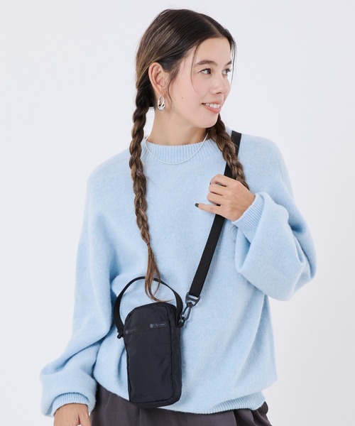 LeSportsac(レスポートサック)の「MINI PHONE CROSSBODY 【日本限定】リサイクルドブラックJP(ショルダーバッグ・レディース・ブラック・FREE)」の10枚目の写真