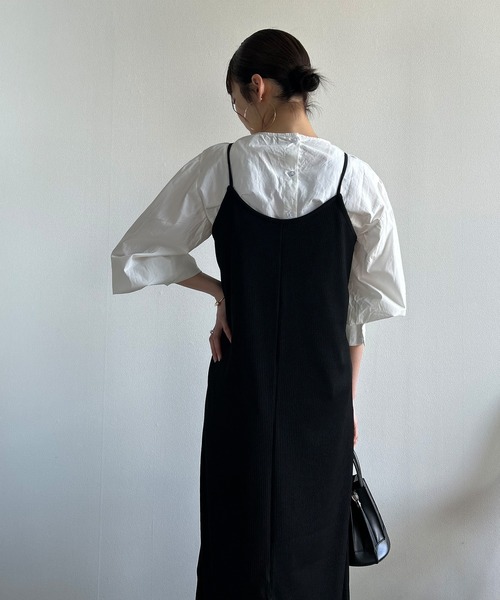Kotoe（コトエ）の「ボリュームスリーブブラウス 長袖 ランタンスリーブ シャツ ホワイト ブラック（シャツ/ブラウス・レディース・ブラック/ホワイト・M/L）」の6枚目の写真