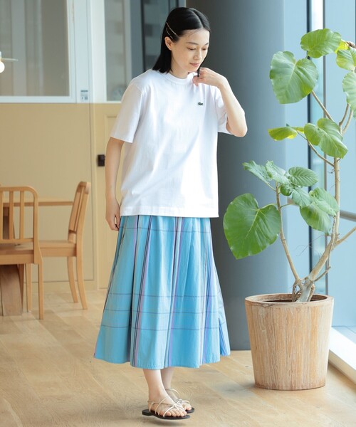 BEAMS BOY（ビームスボーイ）の「LACOSTE for BEAMS BOY / 別注 ロゴ Ｔシャツ（Tシャツ/カットソー・レディース・ホワイト/ネイビー/レッド・36/38）」の5枚目の写真