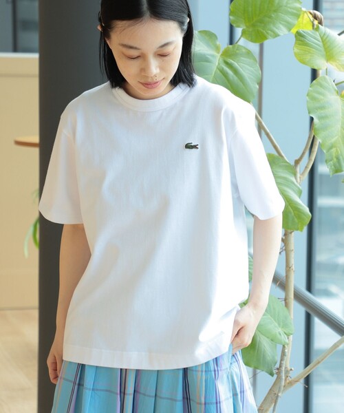 BEAMS BOY（ビームスボーイ）の「LACOSTE for BEAMS BOY / 別注 ロゴ Ｔシャツ（Tシャツ/カットソー・レディース・ホワイト/ネイビー/レッド・36/38）」の7枚目の写真