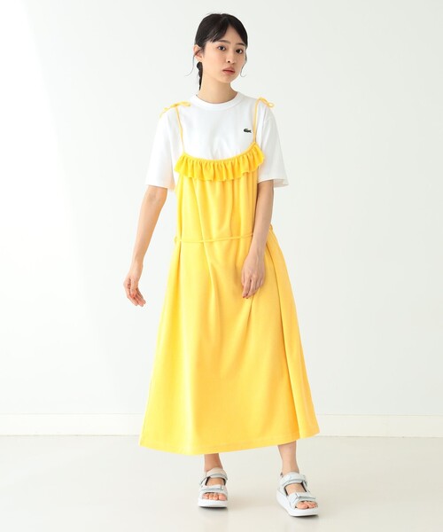 BEAMS BOY（ビームスボーイ）の「LACOSTE for BEAMS BOY / 別注 ロゴ Ｔシャツ（Tシャツ/カットソー・レディース・ホワイト/ネイビー/レッド・36/38）」の9枚目の写真