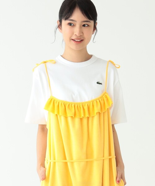 BEAMS BOY（ビームスボーイ）の「LACOSTE for BEAMS BOY / 別注 ロゴ Ｔシャツ（Tシャツ/カットソー・レディース・ホワイト/ネイビー/レッド・36/38）」の10枚目の写真