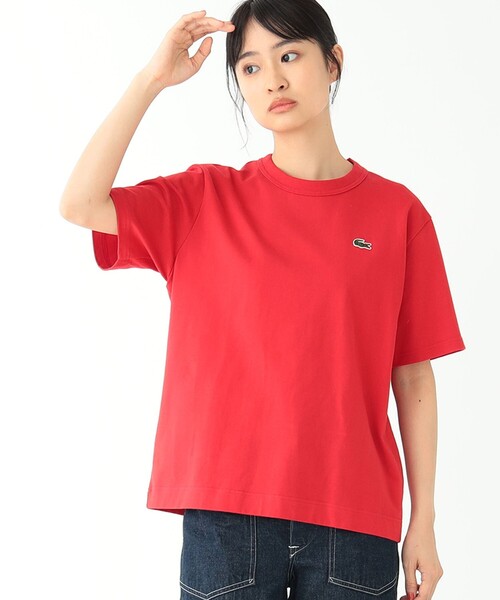 BEAMS BOY（ビームスボーイ）の「LACOSTE for BEAMS BOY / 別注 ロゴ Ｔシャツ（Tシャツ/カットソー・レディース・ホワイト/ネイビー/レッド・36/38）」の21枚目の写真