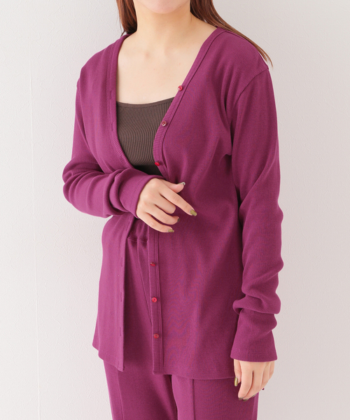 EMILY WEEK(エミリーウィーク)の「【LALAVIE/ララヴィ】Rib Cardigan(カーディガン/ボレロ・レディース・チャコールグレー/ブラック/ピンク・FREE)」の3枚目の写真