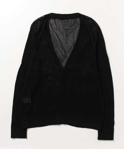 Name.（ネーム）の「COTTON MESH KNIT CARDIGAN（カーディガン/ボレロ・メンズ・ブラック・2）」の2枚目の写真