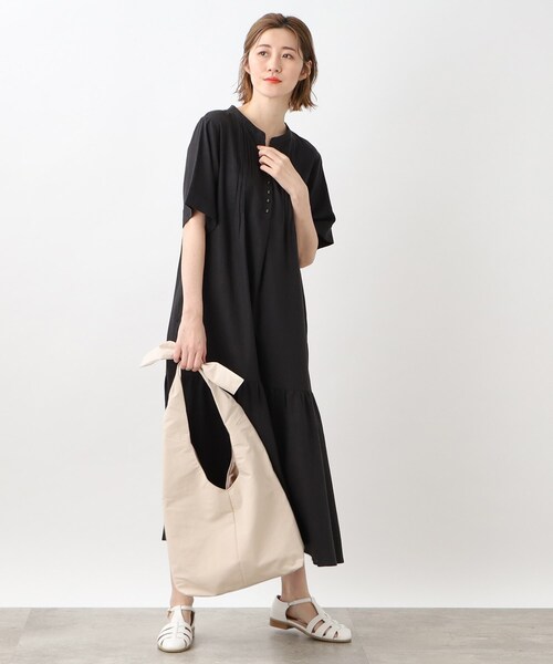 grove(グローブ)の「◆ナチュラル美人!リネン混ヨーロピアンリネンワンピース(ワンピース・レディース・ブラック/ライトベージュ/ブルー/イエロー・02/03/01/04/05)」の8枚目の写真