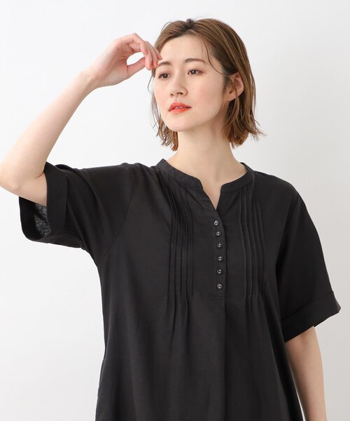 grove(グローブ)の「◆ナチュラル美人!リネン混ヨーロピアンリネンワンピース(ワンピース・レディース・ブラック/ライトベージュ/ブルー/イエロー・02/03/01/04/05)」の9枚目の写真