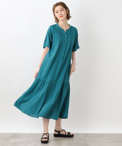 grove(グローブ)の「◆ナチュラル美人!リネン混ヨーロピアンリネンワンピース(ワンピース・レディース・ブラック/ライトベージュ/ブルー/イエロー・02/03/01/04/05)」の17枚目の写真