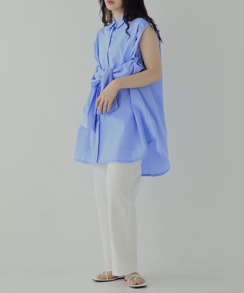 hellam（へラム）の「4WAY アームカットオーバーサイズシャツ（シャツ/ブラウス・レディース・ブラック/オフホワイト/ブルー/イエロー・FREE）」の14枚目の写真