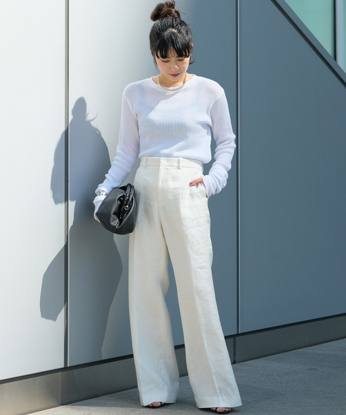 AP STUDIO(エーピーストゥディオ)の「SCENTOF リネンパンツ(ホワイト)(スラックス・レディース・ホワイト・34/36/38/40)」の15枚目の写真