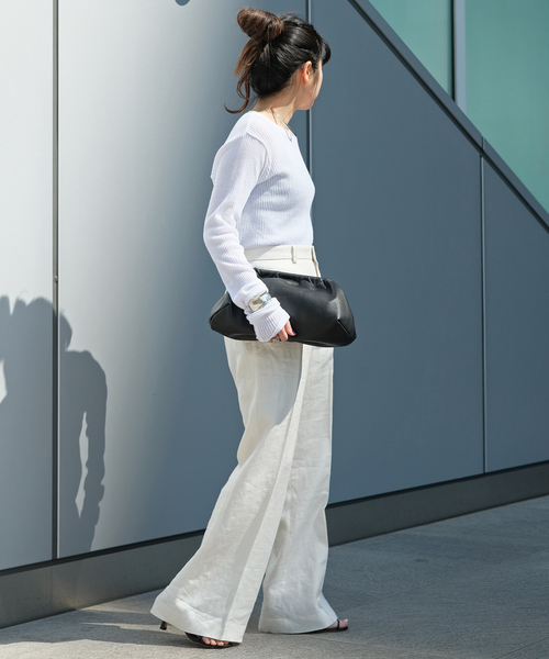 AP STUDIO(エーピーストゥディオ)の「SCENTOF リネンパンツ(ホワイト)(スラックス・レディース・ホワイト・34/36/38/40)」の7枚目の写真