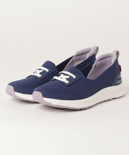 ABC-MART(エービーシーマート)の「ABC SELECT エービーシーセレクト KNIT FRONT GORE スリッポン W1030 NAVY(スリッポン・レディース・ブルー・7/6h/7h/8/5h/6)」の1枚目の写真