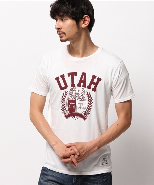 OUTLET(アウトレット)の「【CIAOPANIC TYPY】UTAHプリントTee(Tシャツ/カットソー・メンズ・ホワイト/グレー/サックスブルー・MEDIUM/SMALL/LARGE)」の2枚目の写真