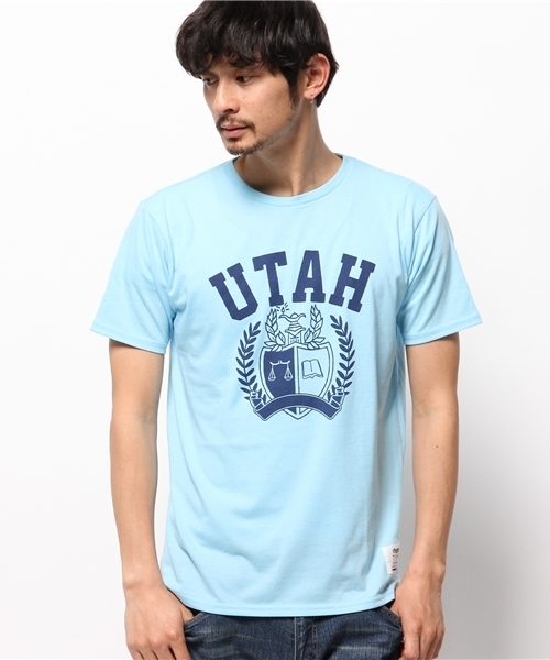 OUTLET(アウトレット)の「【CIAOPANIC TYPY】UTAHプリントTee(Tシャツ/カットソー・メンズ・ホワイト/グレー/サックスブルー・MEDIUM/SMALL/LARGE)」の1枚目の写真