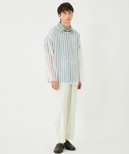 UNITED TOKYO(ユナイテッドトウキョウ)の「クロシェライクメッシュボートPO(Tシャツ/カットソー・メンズ・ホワイト/ダークブルー/ブラック・1/2)」の16枚目の写真