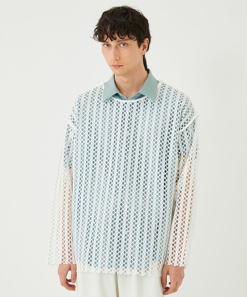 UNITED TOKYO(ユナイテッドトウキョウ)の「クロシェライクメッシュボートPO(Tシャツ/カットソー・メンズ・ホワイト/ダークブルー/ブラック・1/2)」の17枚目の写真