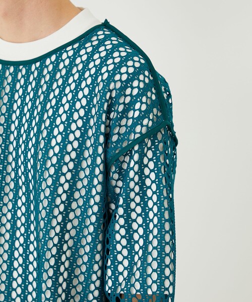 UNITED TOKYO(ユナイテッドトウキョウ)の「クロシェライクメッシュボートPO(Tシャツ/カットソー・メンズ・ホワイト/ダークブルー/ブラック・1/2)」の14枚目の写真
