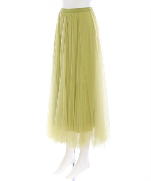 clear(クリア)の「×チュールフレアスカート(スカート・レディース・グリーン系その他/アイボリー/シルバー/イエロー・F)」の5枚目の写真