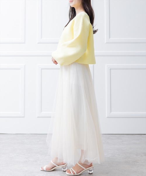 clear(クリア)の「×チュールフレアスカート(スカート・レディース・グリーン系その他/アイボリー/シルバー/イエロー・F)」の14枚目の写真