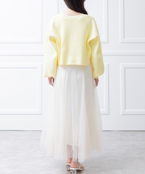 clear(クリア)の「×チュールフレアスカート(スカート・レディース・グリーン系その他/アイボリー/シルバー/イエロー・F)」の15枚目の写真