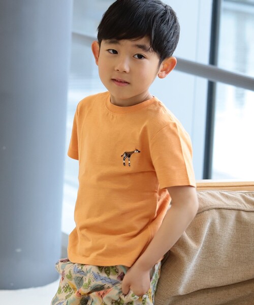 BEAMS mini（ビームスミニ）の「BEAMS mini / アニマル ヒップ Tシャツ (90～150cm)（Tシャツ/カットソー・キッズ・ブルー系その他3/オフホワイト/オレンジ系その他3・90/100/110/120/130/140/150）」の13枚目の写真